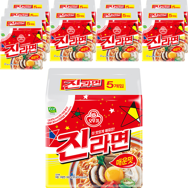오뚜기 진라면 매운맛 120g, 50개