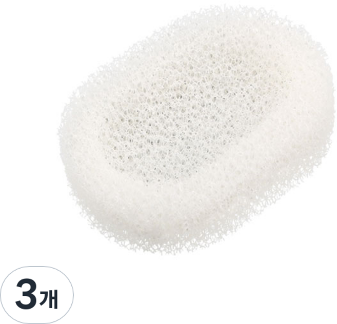 새드리 스펀지 비누받침, 화이트, 3개