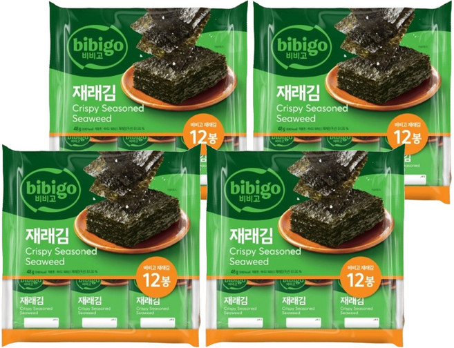 비비고 재래김 도시락김 12p, 48g, 4개