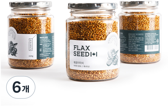 착한습관 볶은아마씨, 220g, 6개