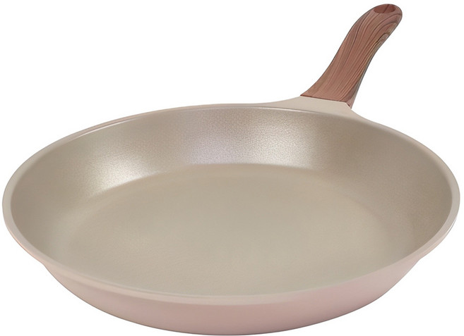 키친아트 본 우드 파스텔핑크 다이아 프라이팬, 28cm, 1개