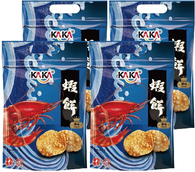 KAKA 卡卡 醬燒蝦餅 原味, 80g, 4包