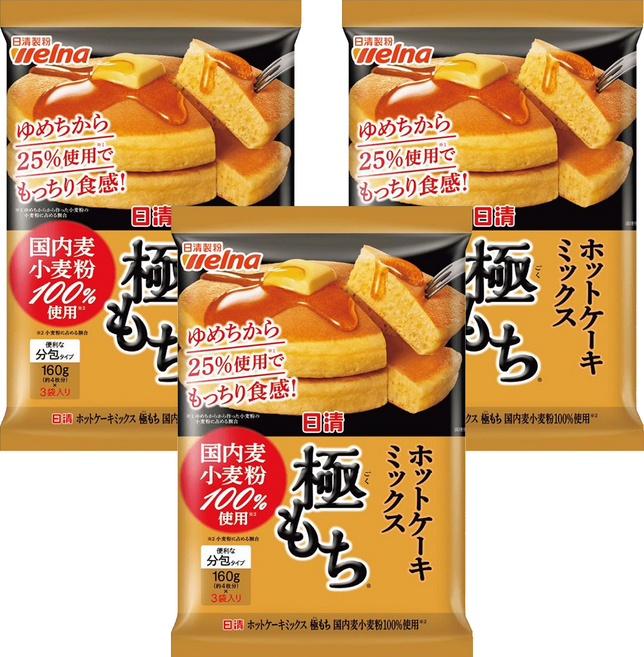 welna 日清製粉 極致濃郁鬆餅粉, 480g, 3包