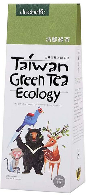 daebete 茶米茶 自然生態 清鮮綠茶茶包, 3g, 15包, 1盒