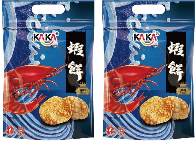 KAKA 卡卡 醬燒蝦餅 原味, 80g, 2包