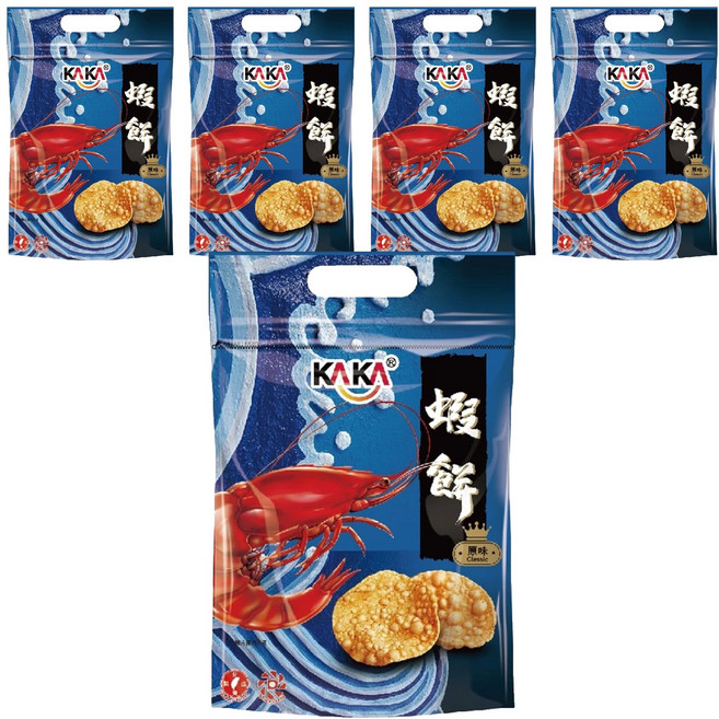 KAKA 醬燒蝦餅 原味, 80g, 5包