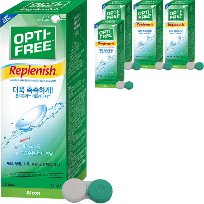 옵티프리 리플레니시 렌즈세정액 + 렌즈케이스, 5세트