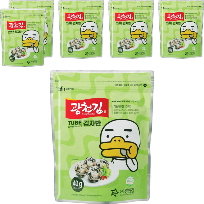 廣川海苔 KAKAO FRIENDS 海苔酥, 40g, 6包