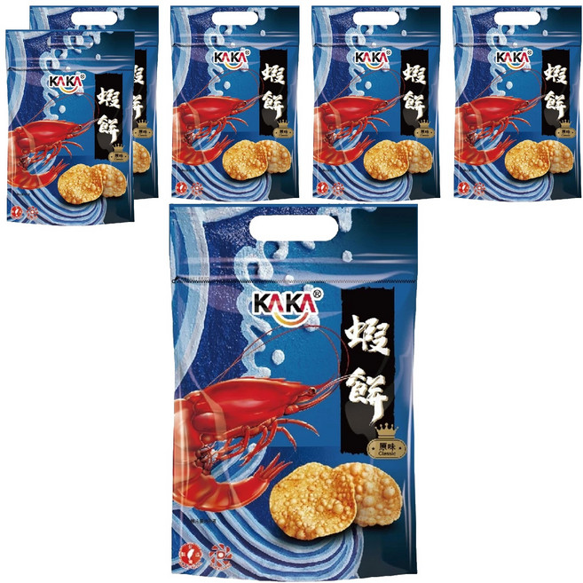 KAKA 醬燒蝦餅 原味, 80g, 6包