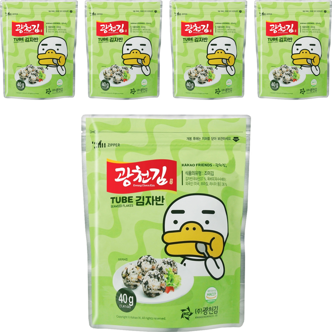 廣川海苔 KAKAO FRIENDS 海苔酥, 40g, 5包