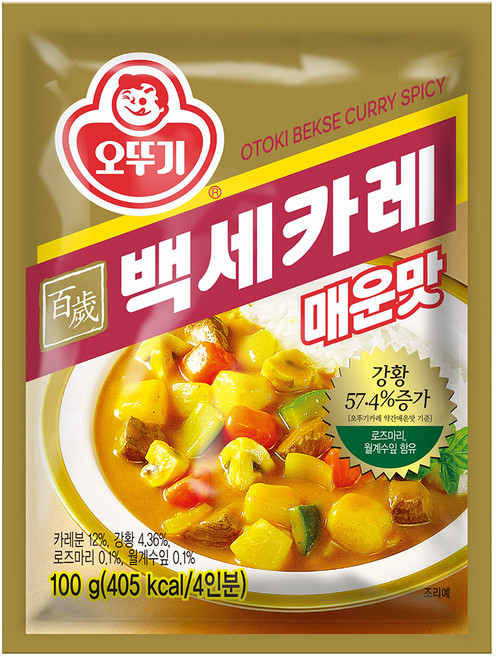 오뚜기 백세카레 매운맛, 100g, 1개