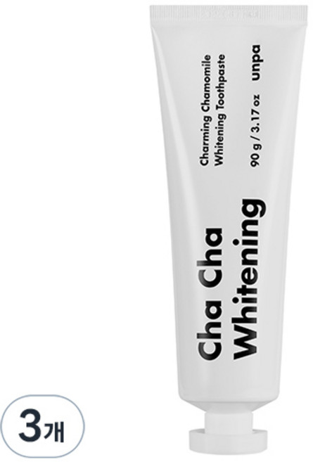 언파 차차 프리미엄 미백 치약, 90g, 3개