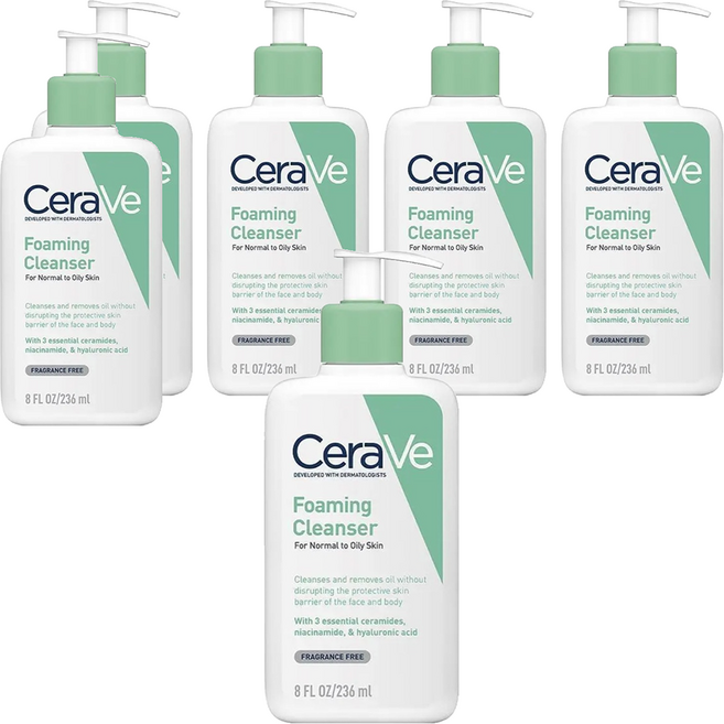 CeraVe 適樂膚 溫和泡沫潔膚露, 236ml, 6瓶