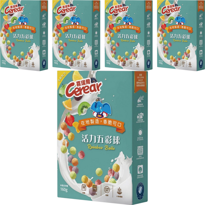 Cerear 喜瑞爾 活力五彩球, 160g, 5盒