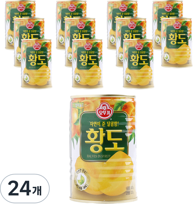 오뚜기 황도 반절, 400g, 24개