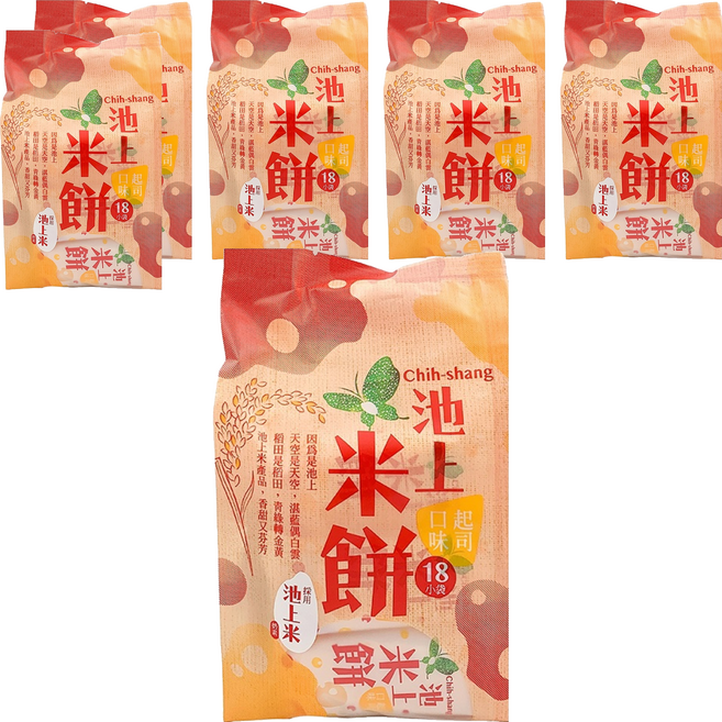 池上鄉農會 池上米餅 起司口味, 105g, 6袋