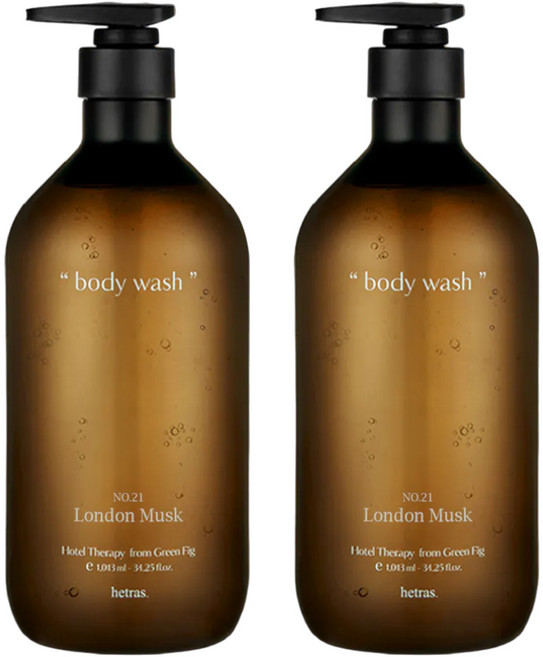 hetras. 飯店療癒身體乳 倫敦麝香, 1013ml, 2瓶