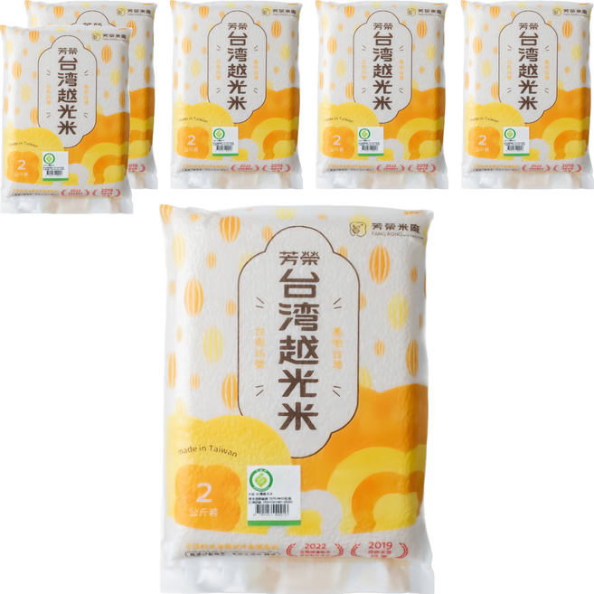 芳榮米廠 台灣越光米, 2kg, 6包, CNS一等