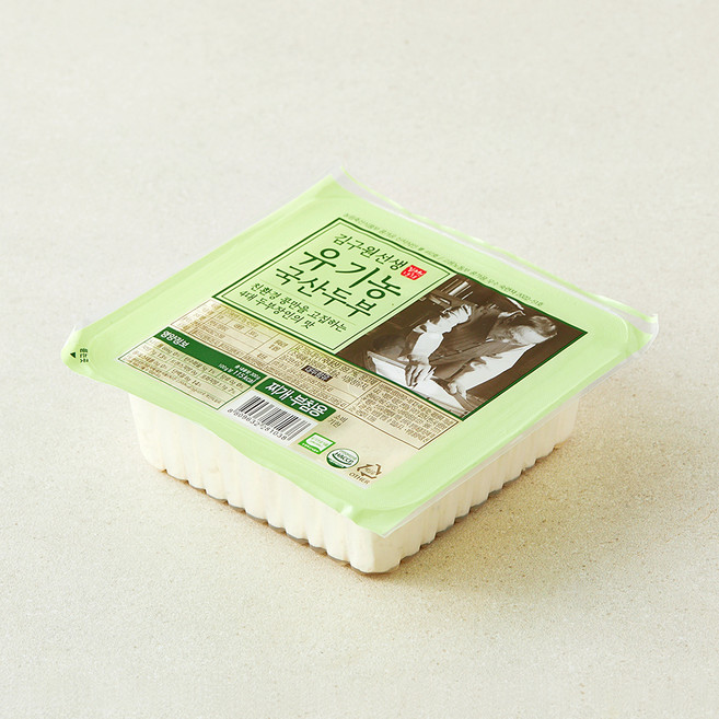 김구원선생 유기가공식품 인증 국산 두부, 300g, 1개