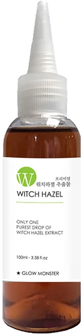 [비건뷰티] 글로우몬스터 프리미엄 위치하젤 추출물 원액, 100ml, 1개 - 쿠팡