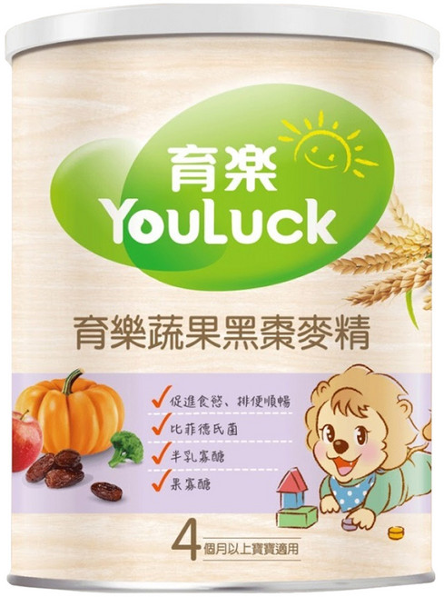 YouLuck 育樂 麥精, 黑棗, 280g, 1罐