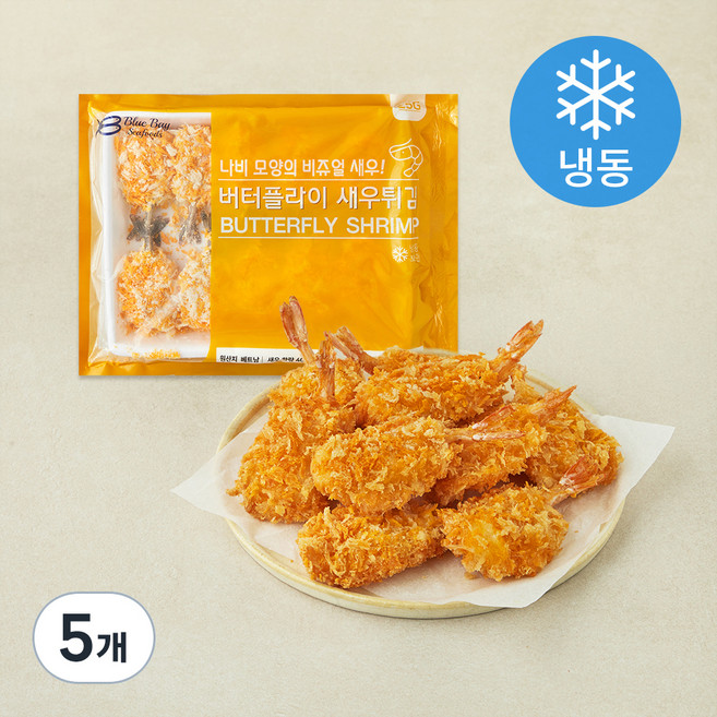 지엔씨푸드 버터플라이 새우튀김 10미 (냉동), 250g, 5개
