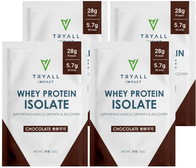 TRYALL 全分離乳清蛋白 香醇可可, 35g, 4包