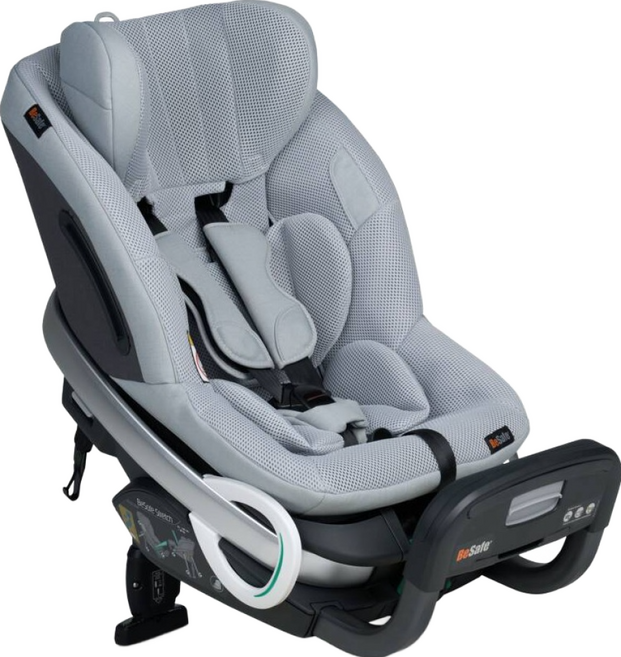 비세이프 스트레치 I SIZE 카시트 + 후방거울 + 보호매트 세트, 피크 메쉬