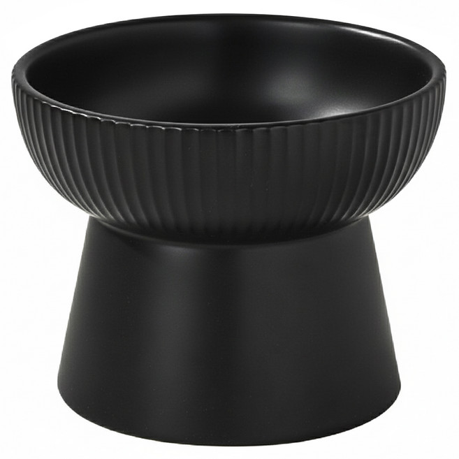 寵物陶瓷碗 11號平口碗, 黑色, 1個