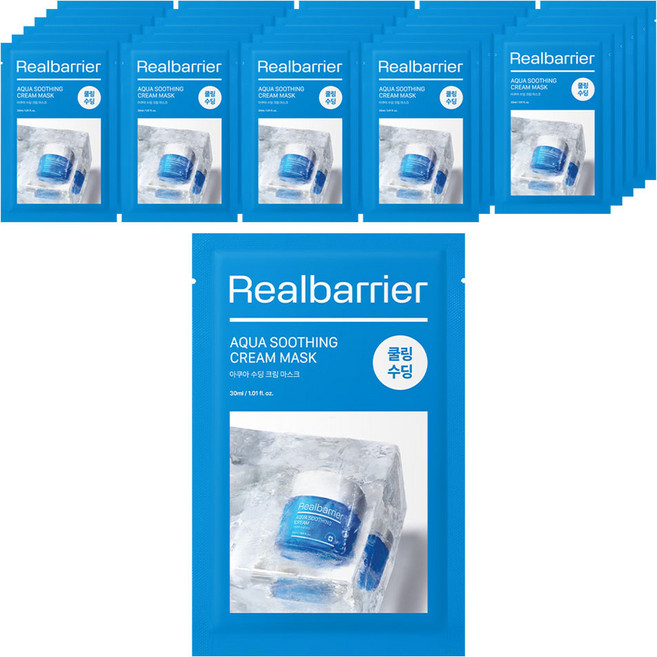 리얼베리어 아쿠아 수딩 크림 마스크 30ml, 1개입, 30개