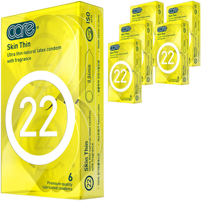 care 22 스킨씬 콘돔, 6개입, 6개