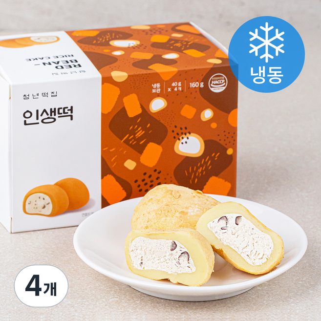 청년떡집 시그니처 인생떡 (냉동), 40g, 4개입, 4박스