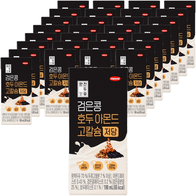 전두유 검은콩 호두아몬드 고칼슘 저당, 80개, 190ml