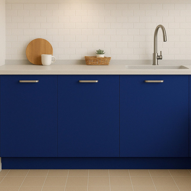 데코리아 생활방수 접착식 셀프 인테리어 필름, SOLIDL566인디고블루, 폭 123cm x 길이 2m