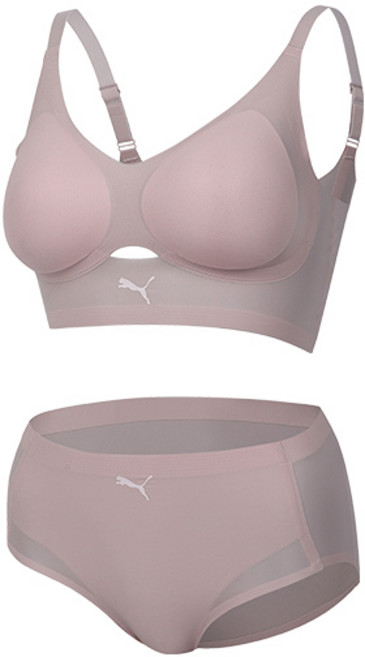 PUMA BODYWEAR 女性透氣孔無痕內衣 + 內褲套組