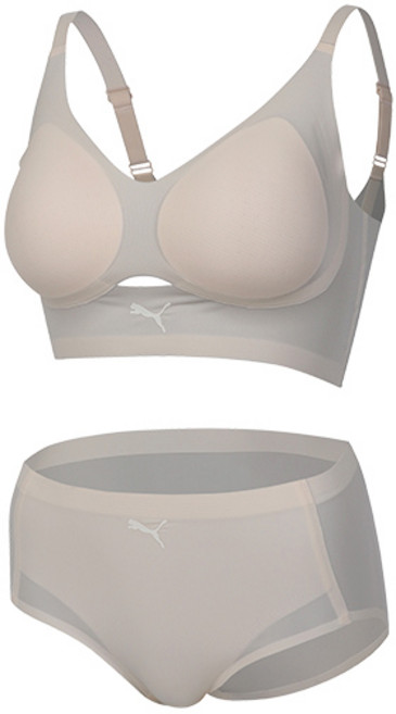 PUMA BODYWEAR 女性透氣孔無痕內衣 + 內褲套組