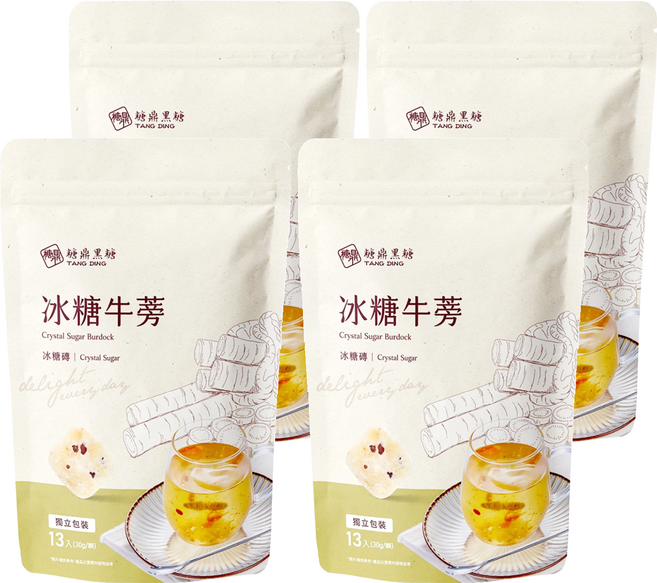糖鼎 冰糖牛蒡, 4袋, 30g, 13顆