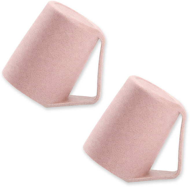 디블릭 물빠짐 거꾸로 양치컵, 핑크, 2개