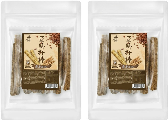 烏嬤嬤 亞麻籽棒, 180g, 2袋