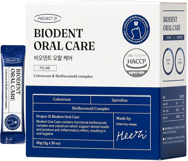 프로젝트21 고양이 비오덴트 케어 영양제, 60g, 구강, 1개 - 쿠팡
