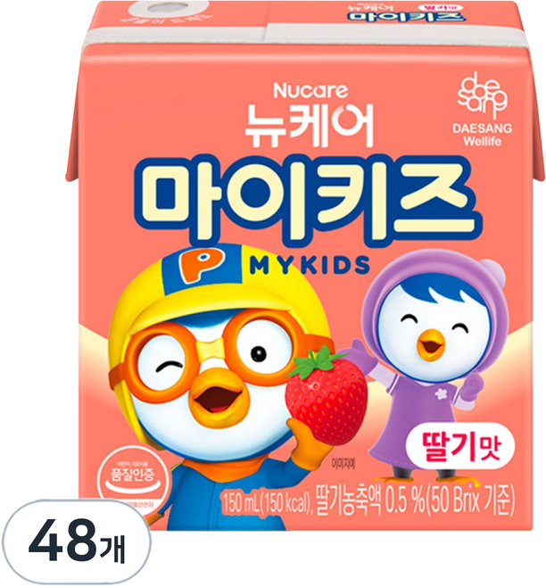 마이키즈 딸기맛, 150ml, 48개