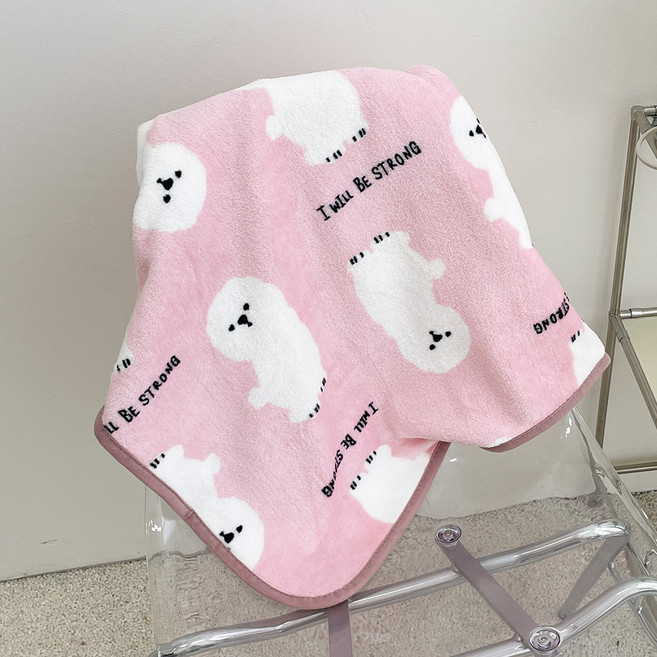 늘품 귀여운 동물 털 극세사 따뜻한 겨울 어깨 망토 무릎 숄 담요 BG4052