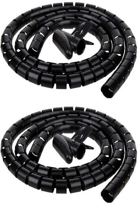 홈데코레 케이블 정리커버 + 커버리더기, 2개, 블랙