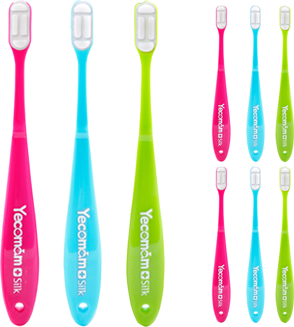 예꼬맘 실크 어린이 칫솔 2단계, 랜덤발송, 1개입, 9개