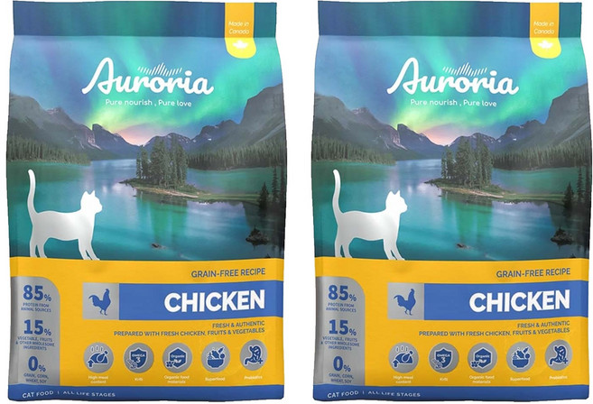 Auroria 極光 全齡貓用 無穀天然糧, 1lb, 2包, 雞肉