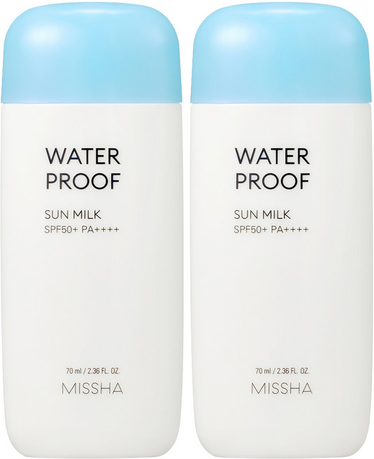 미샤 올 어라운드 세이프 블록 워터프루프 선밀크 SPF50+ PA++++, 70ml, 2개