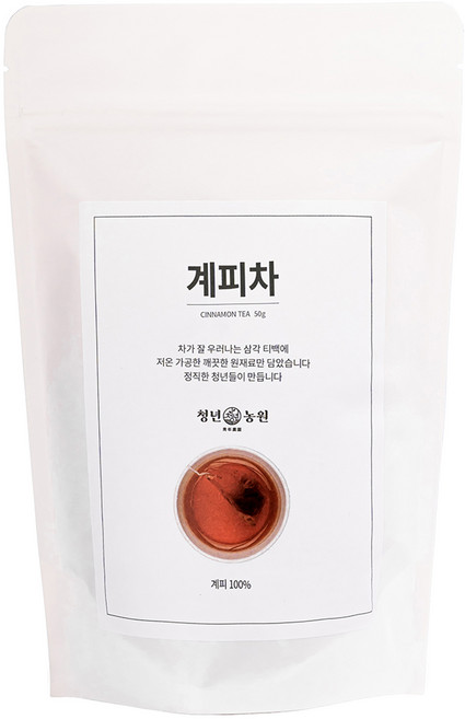 청년농원 저온가공 계피차 삼각티백, 1g, 50개입, 1개