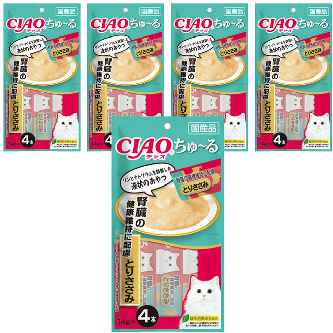 INABA CIAO 啾嚕 腎臟保健配方 肉泥, 5袋