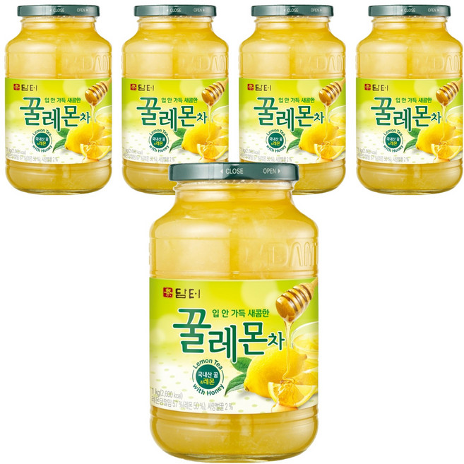 담터 꿀레몬차, 1kg, 5개, 1개입