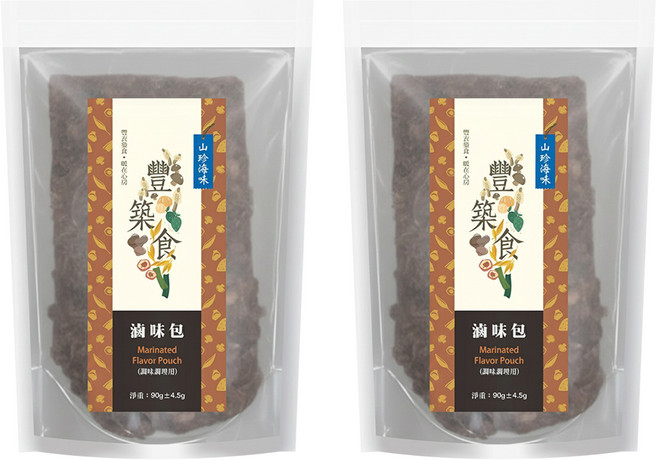 義昌生技 滷味包 通過ISO22000 HACCP國際安全雙驗證 無添加防腐劑及色素, 90g, 2袋